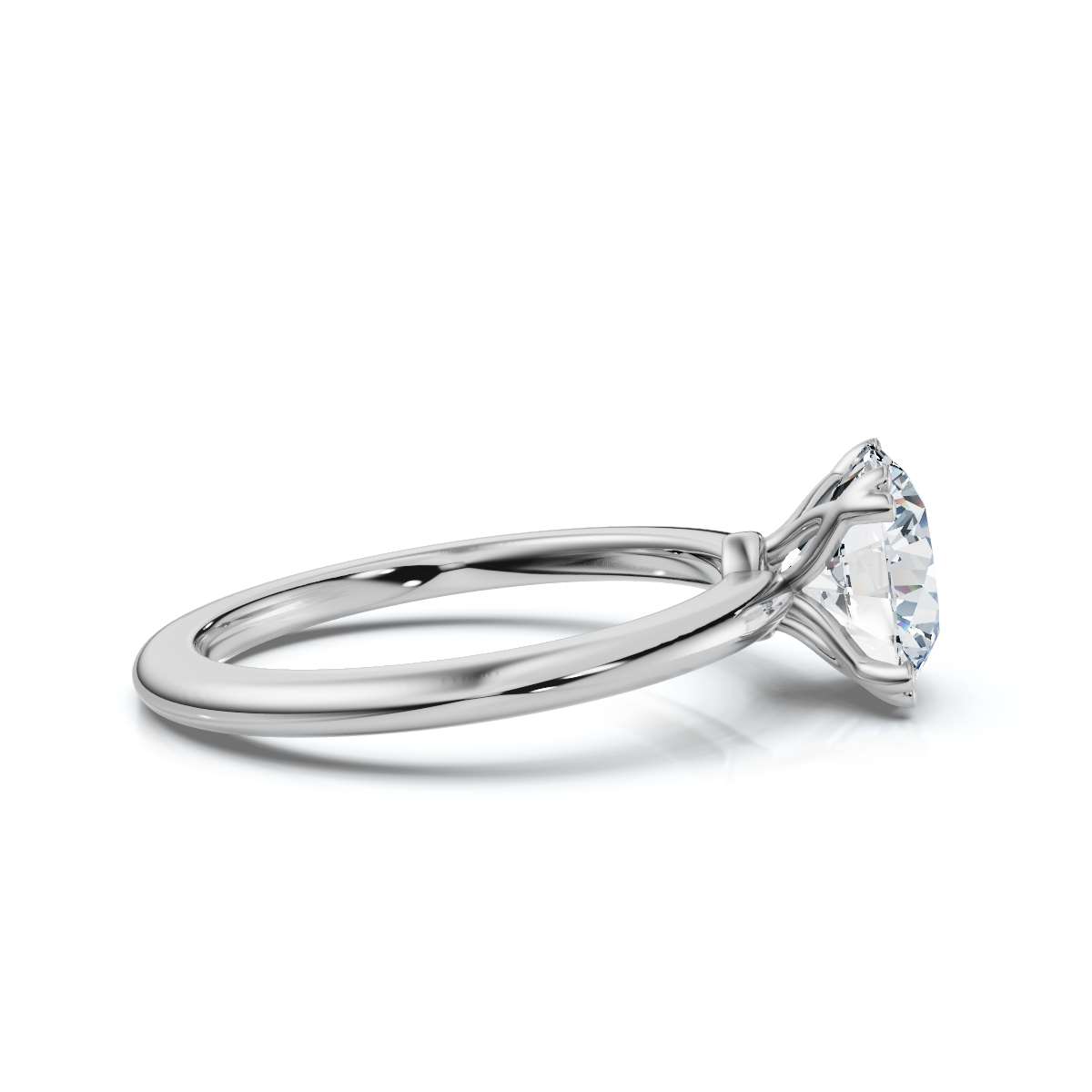 14K White Gold Michiko Solitaire Engagement Ring