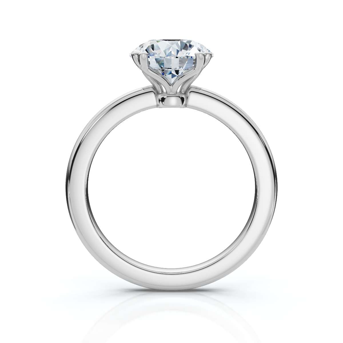 14K White Gold Michiko Solitaire Engagement Ring