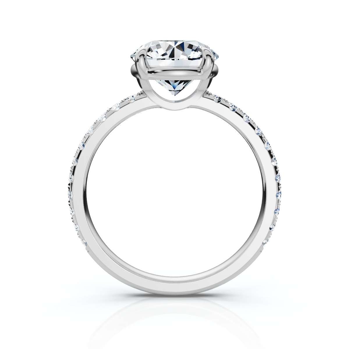 14K White Gold Nanaka Accents Lab Grown Diamond Ring (1/4 ct. tw)