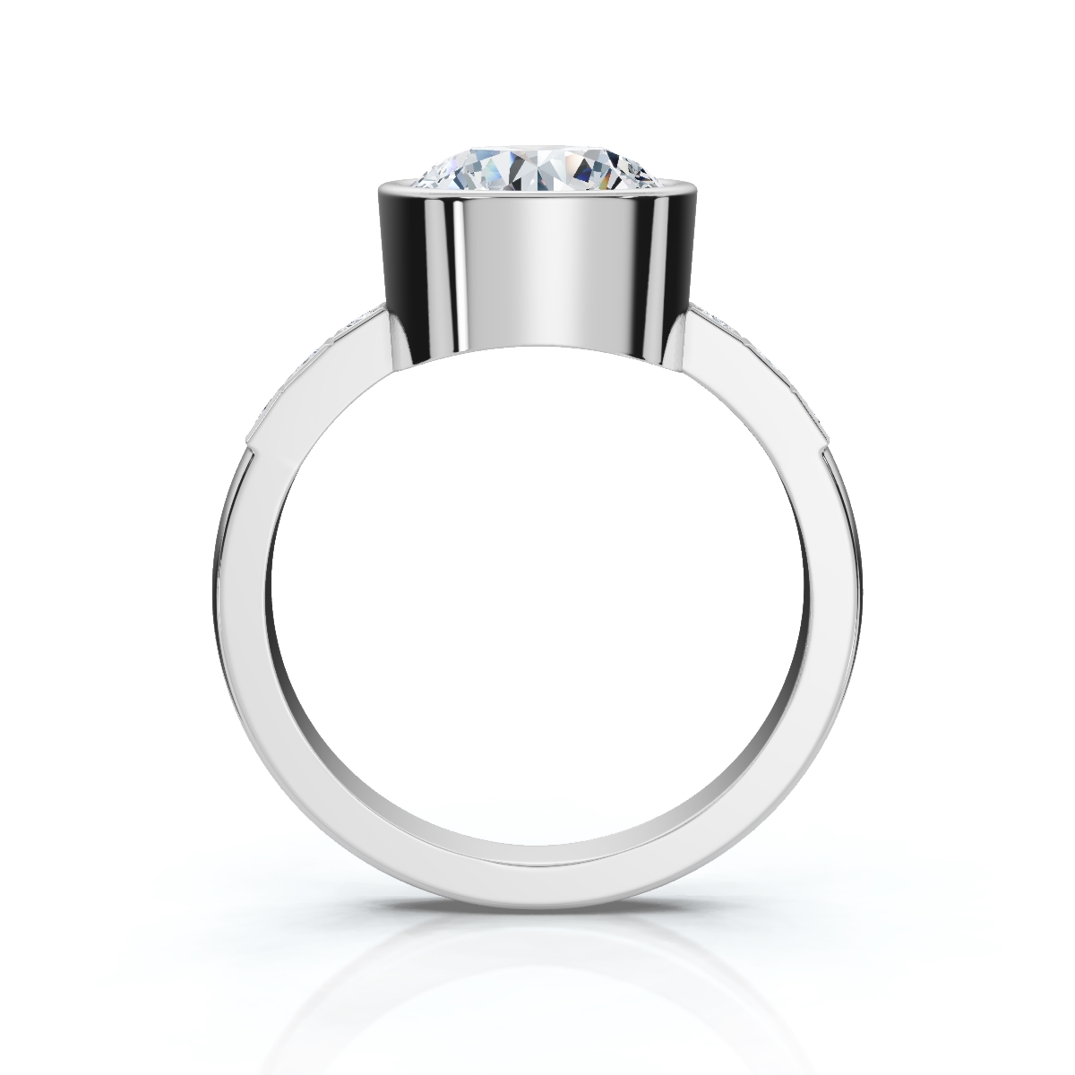 14K White Gold Piper Princess Accents Lab Grown Diamond Ring (1/10 ct. tw)