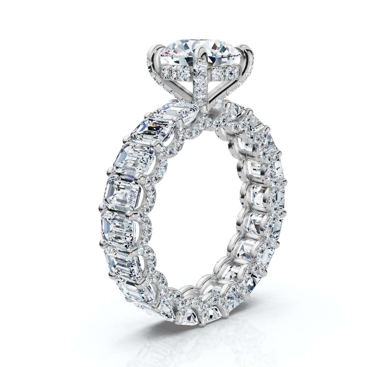 14K White Gold Maraya Accents Lab Grown Diamond Ring (5 1/5 ct. tw)