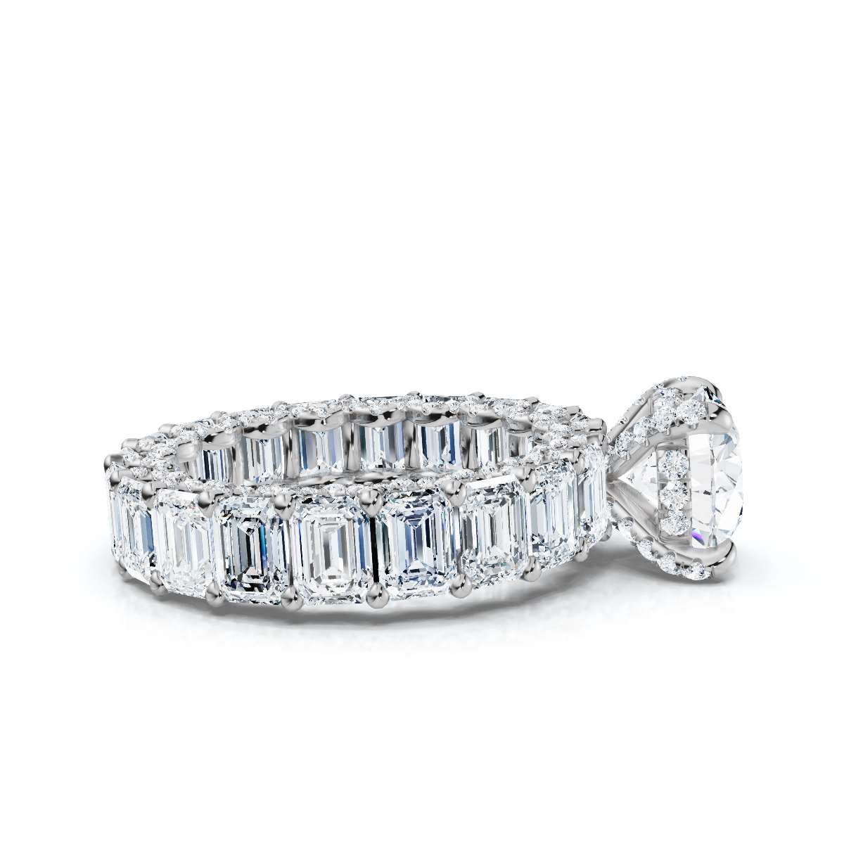 14K White Gold Maraya Accents Lab Grown Diamond Ring (5 1/5 ct. tw)