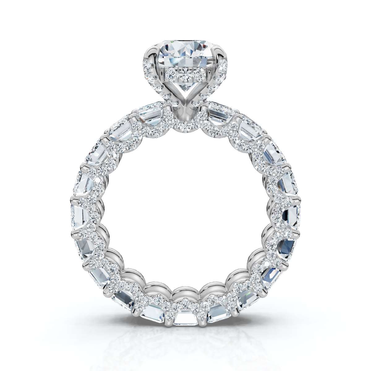 14K White Gold Maraya Accents Lab Grown Diamond Ring (5 1/5 ct. tw)