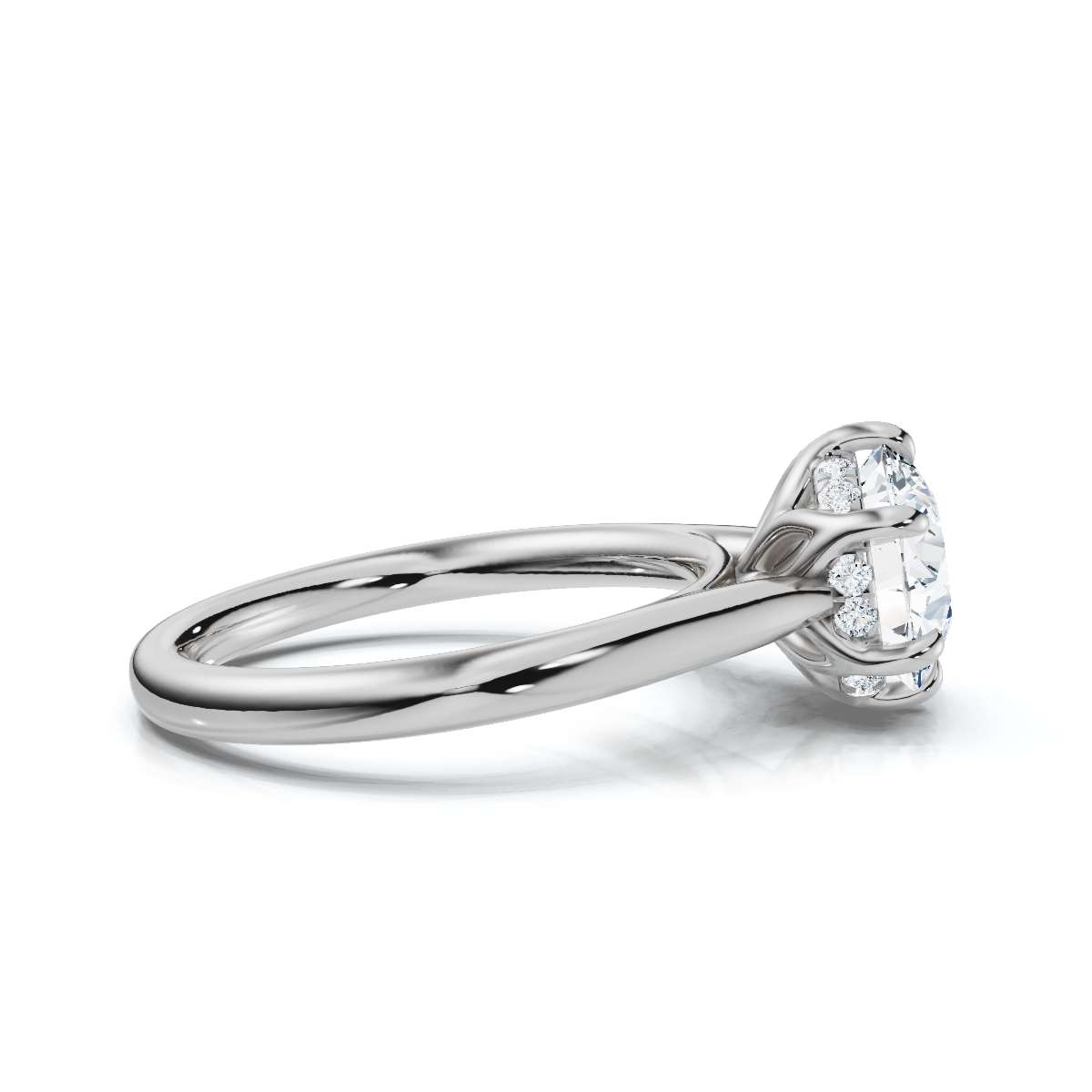 14K White Gold Andjella Hidden Accents Lab Grown Diamond Ring (1/10 ct. tw)