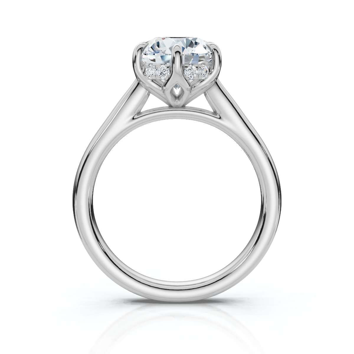 14K White Gold Andjella Hidden Accents Lab Grown Diamond Ring (1/10 ct. tw)