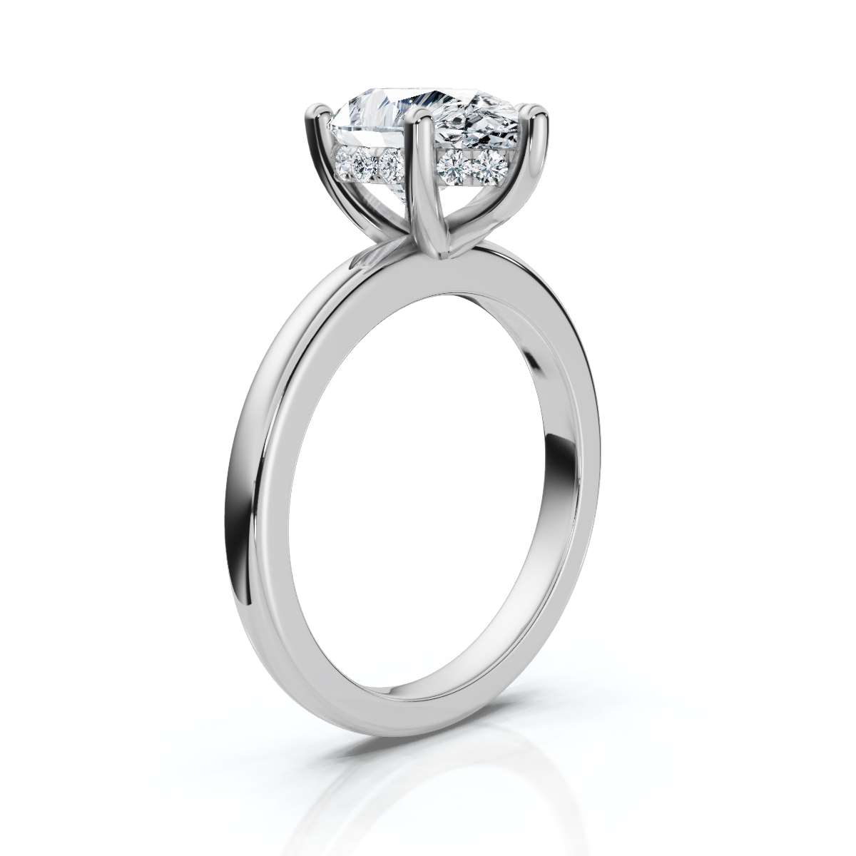 14K White Gold Amoure Lab Grown Diamond Ring (1/20 ct. tw)