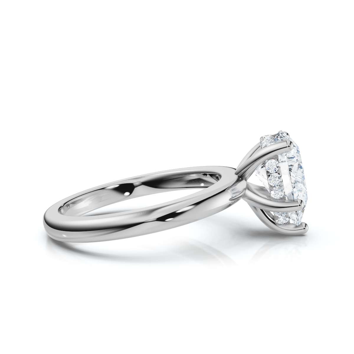 14K White Gold Amoure Lab Grown Diamond Ring (1/20 ct. tw)
