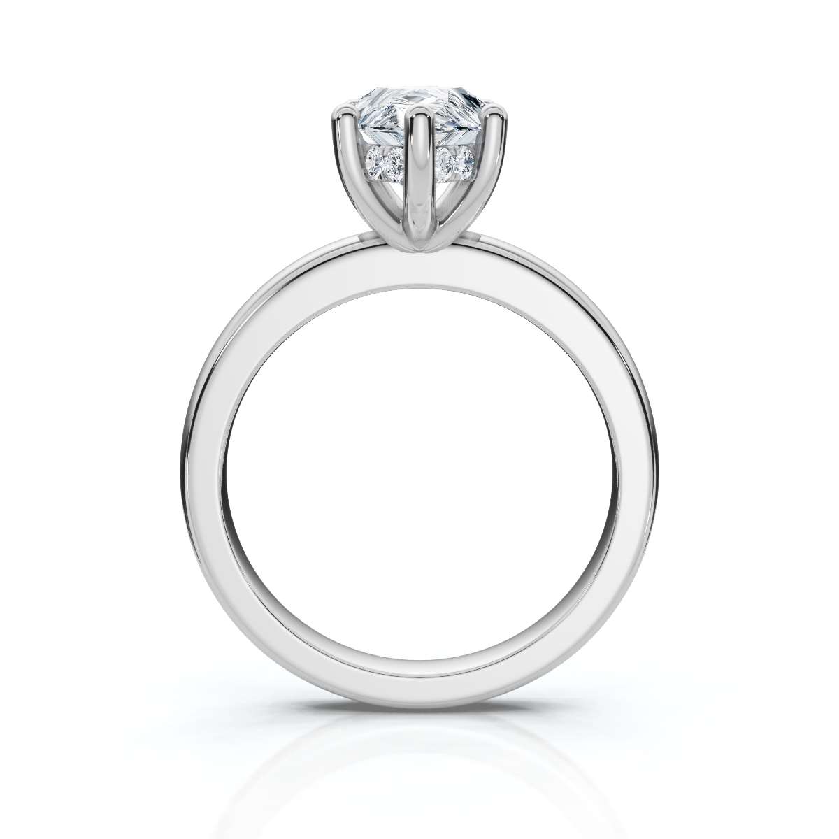 14K White Gold Amoure Lab Grown Diamond Ring (1/20 ct. tw)