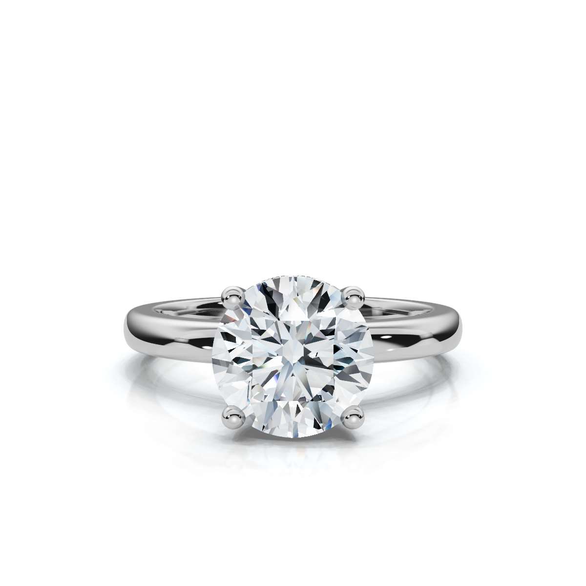 14K White Gold Amoure Lab Grown Diamond Ring (1/20 ct. tw)