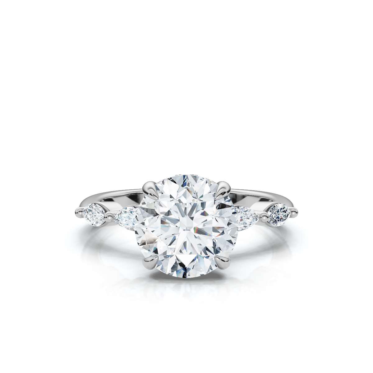 14K White Gold Santoria Hidden Accents Lab Grown Diamond Ring (1/4 ct. tw)