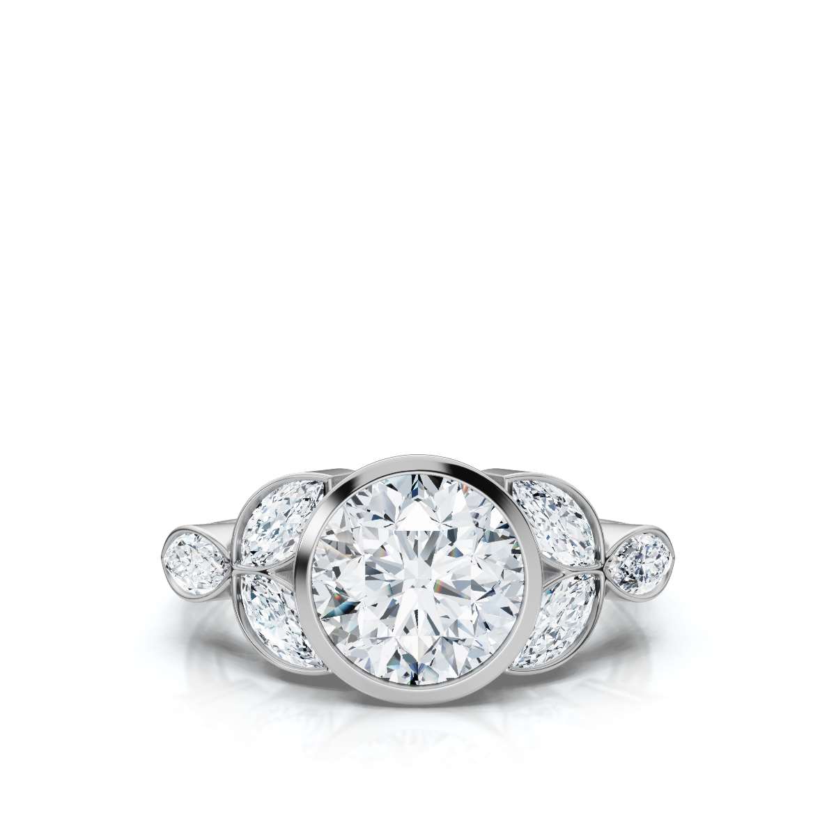 14K White Gold Glowella Lab Grown Diamond Ring (3/4 ct. tw)