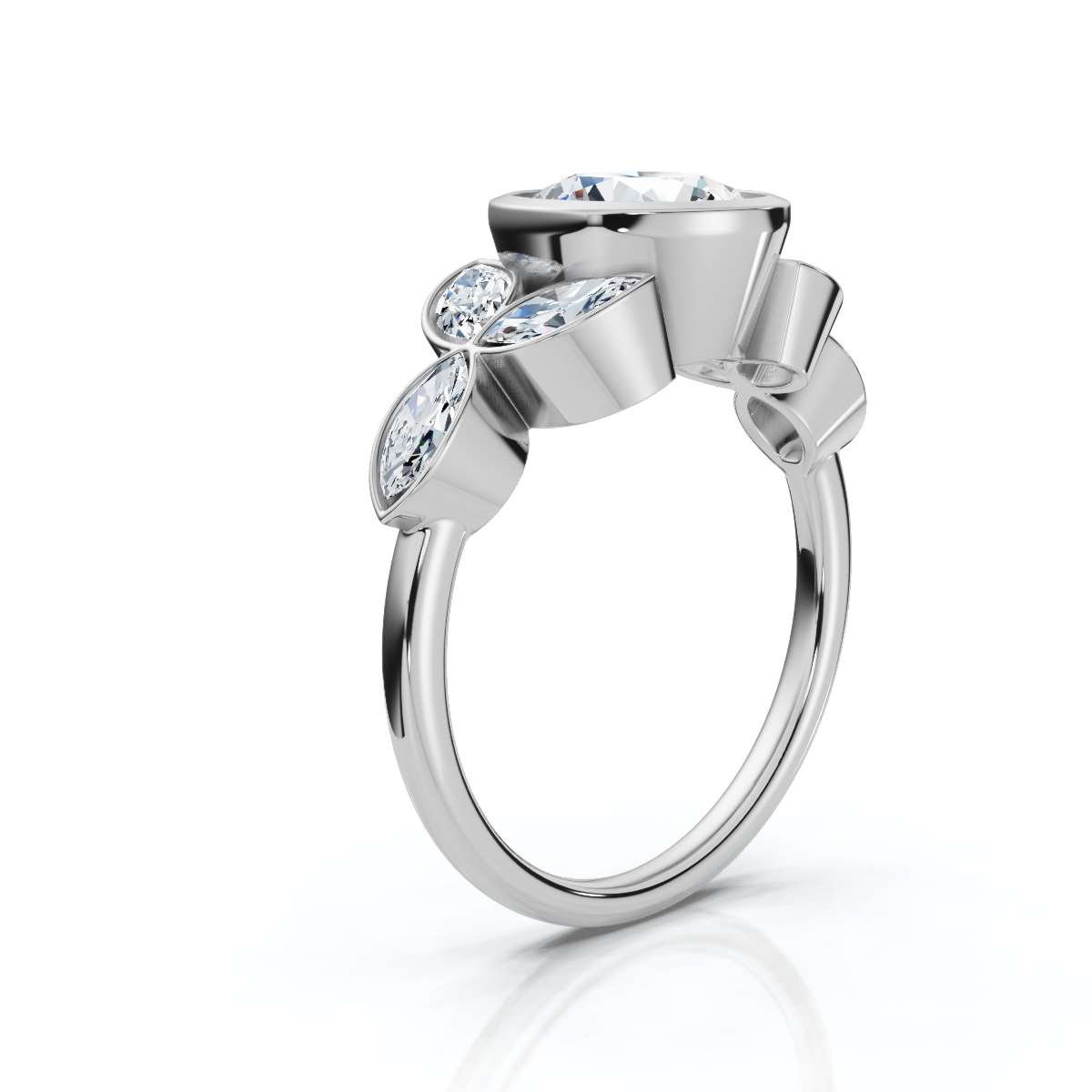 14K White Gold Glowella Lab Grown Diamond Ring (3/4 ct. tw)