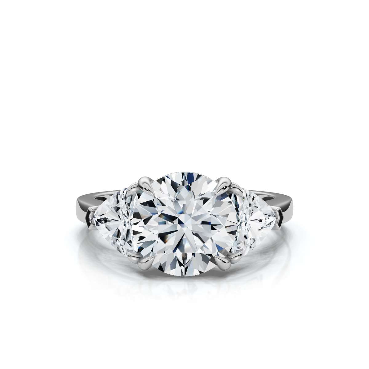 14K White Gold Alaria Three Stone Lab Grown Diamond Ring (4/5 ct. tw)