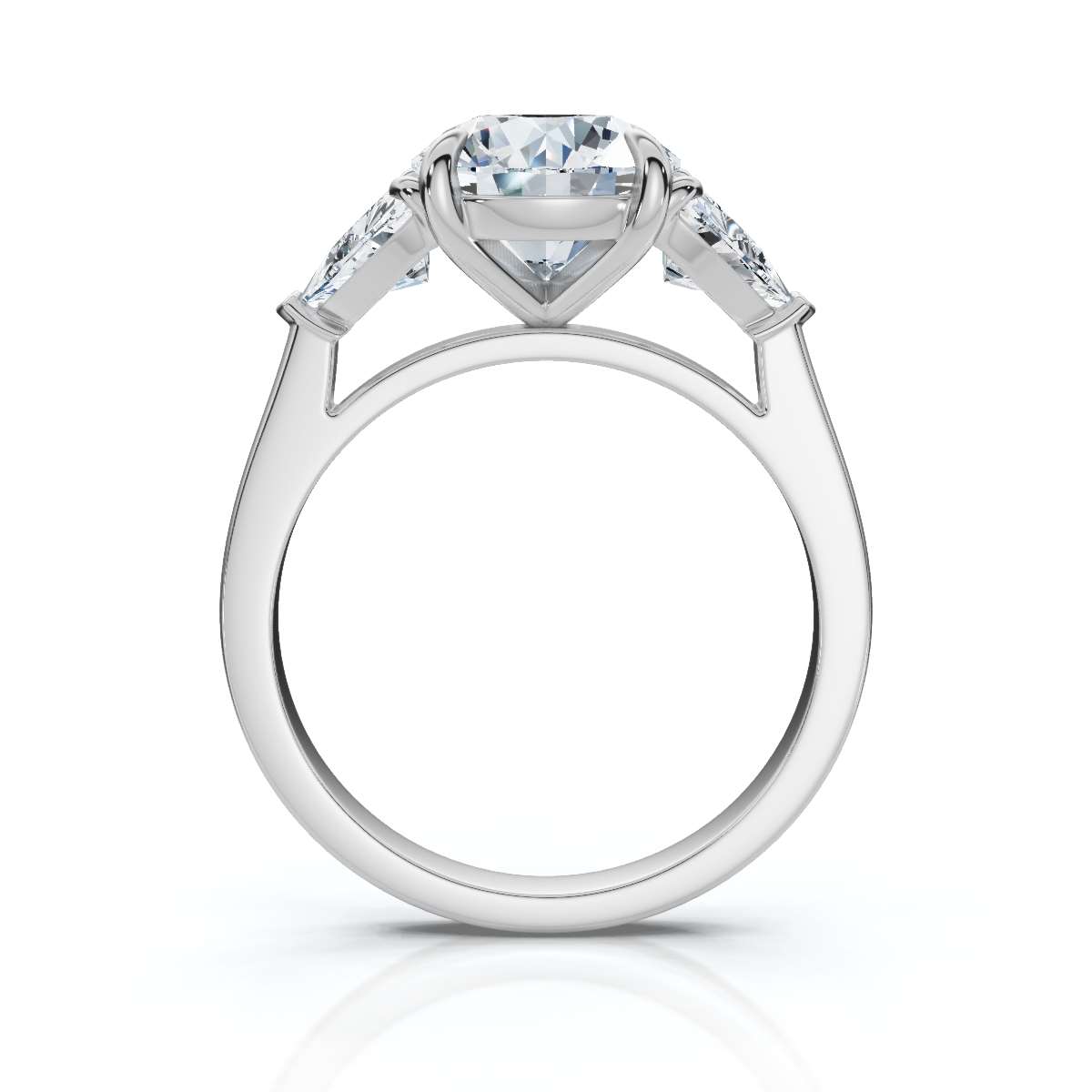 14K White Gold Alaria Three Stone Lab Grown Diamond Ring (4/5 ct. tw)