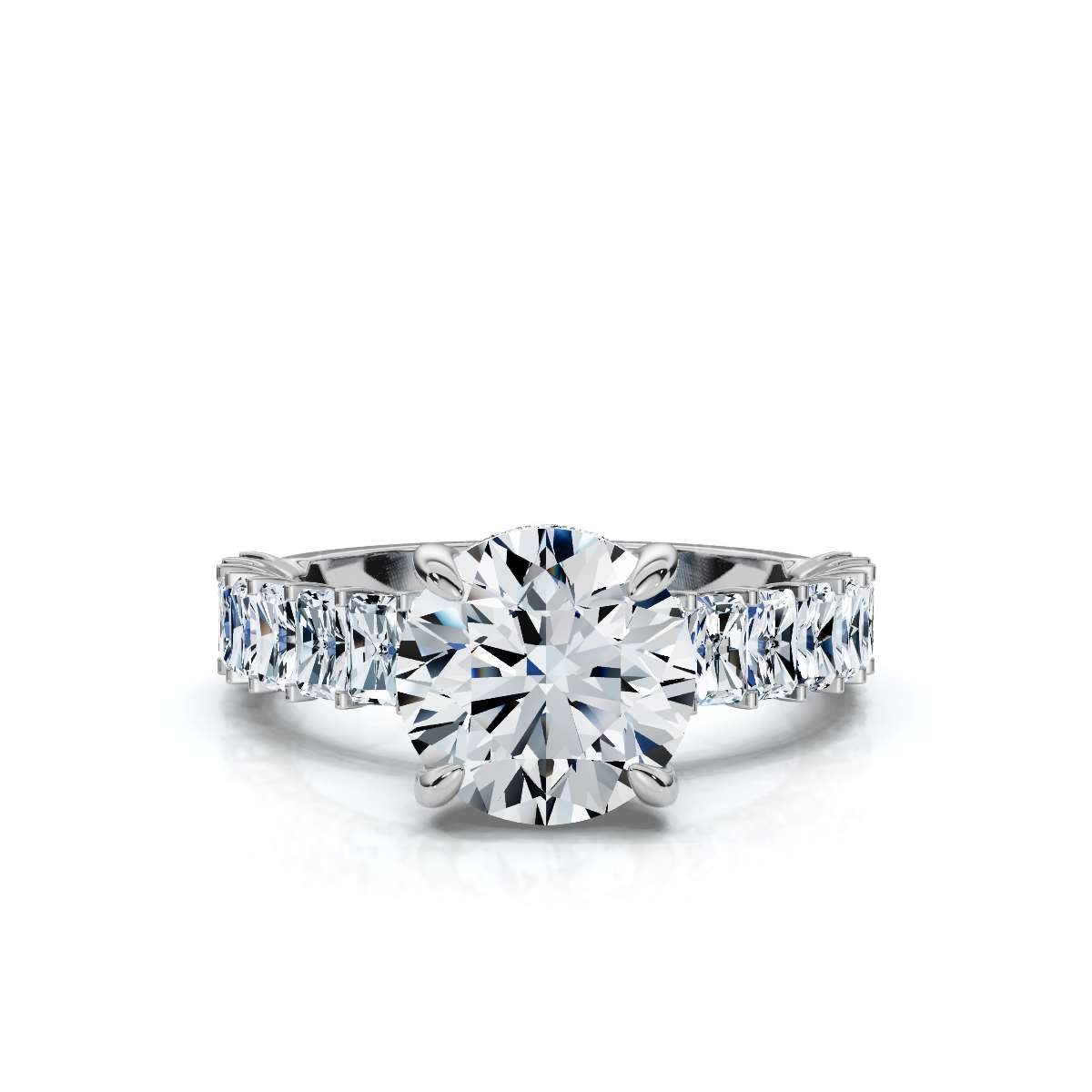 14K White Gold Xanthe Hidden Accents Lab Grown Diamond Ring (1 2/5 ct. tw)