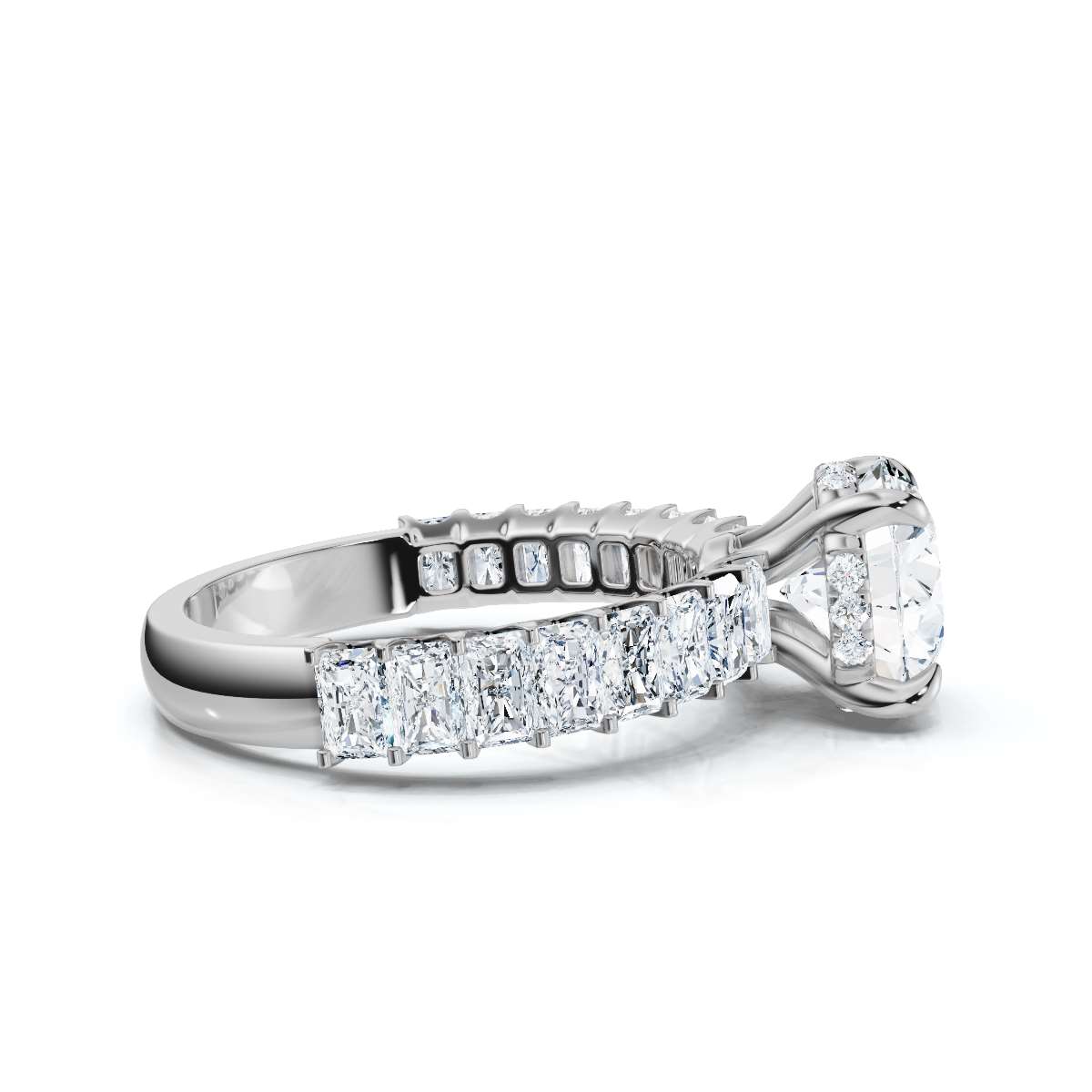 14K White Gold Xanthe Hidden Accents Lab Grown Diamond Ring (1 2/5 ct. tw)