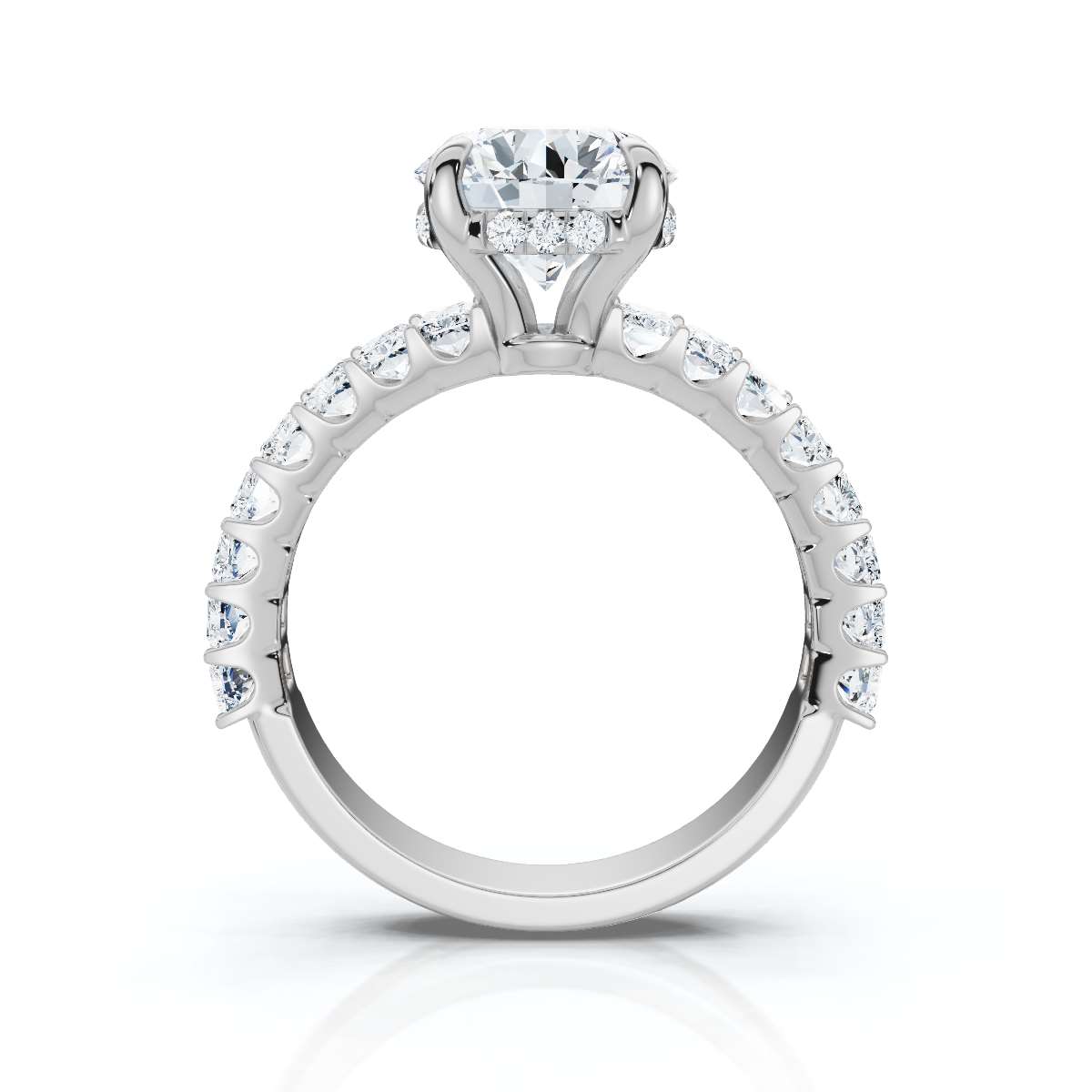 14K White Gold Xanthe Hidden Accents Lab Grown Diamond Ring (1 2/5 ct. tw)
