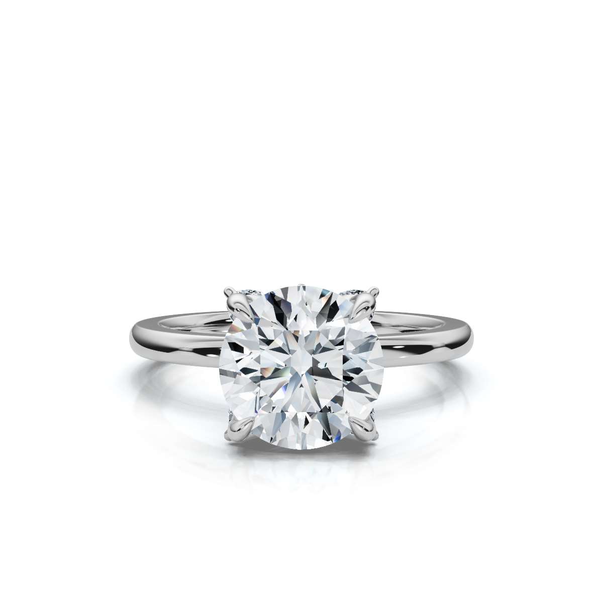 14K White Gold Dimity Hidden Accents Lab Grown Diamond Ring (1/3 ct. tw)