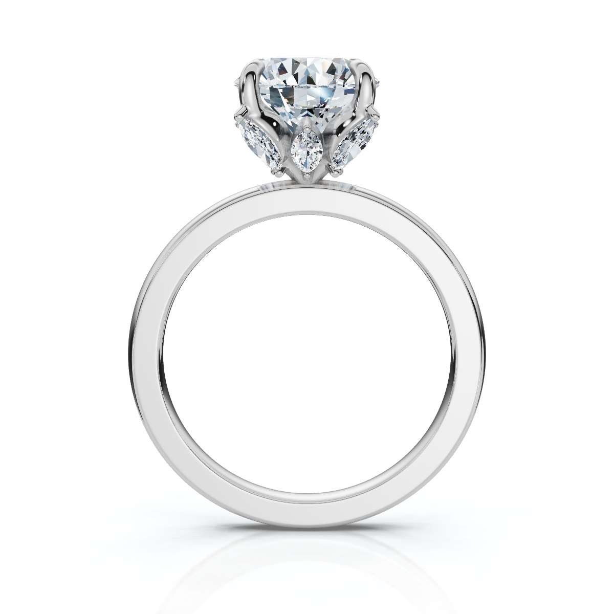 14K White Gold Dimity Hidden Accents Lab Grown Diamond Ring (1/3 ct. tw)