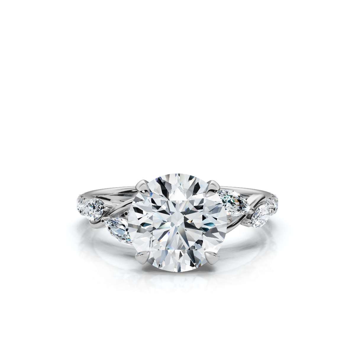 14K White Gold Blakely Accents Lab Grown Diamond Ring (1/5 ct. tw)