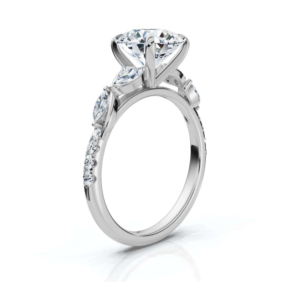 14K White Gold Blakely Accents Lab Grown Diamond Ring (1/5 ct. tw)