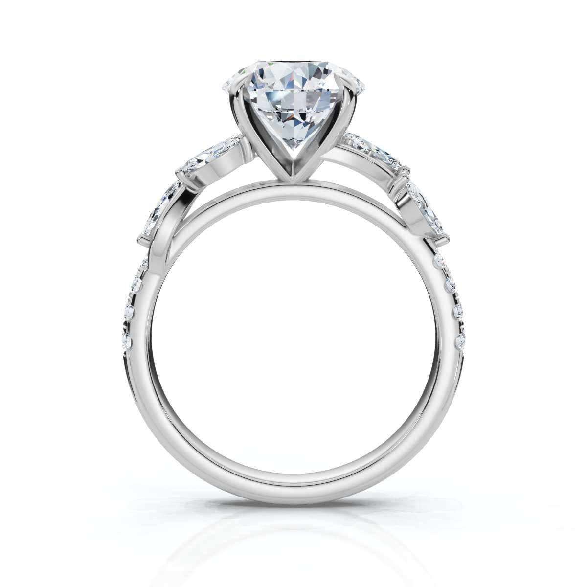 14K White Gold Blakely Accents Lab Grown Diamond Ring (1/5 ct. tw)