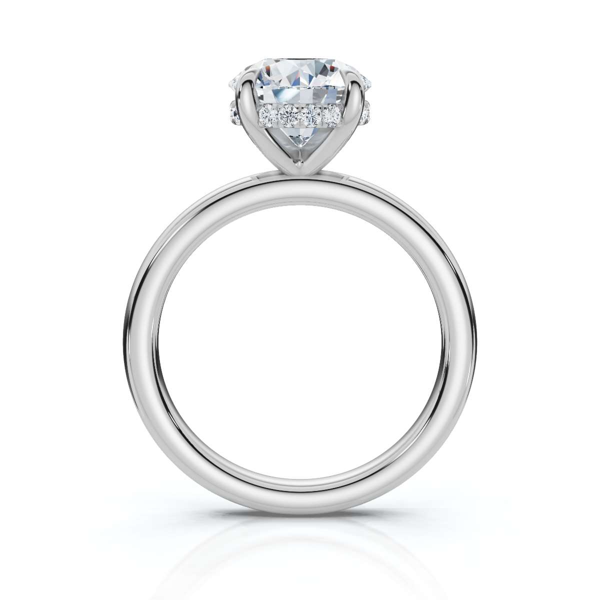 14K White Gold Hanako Hidden Accents Lab Grown Diamond Ring (1/10 ct. tw)