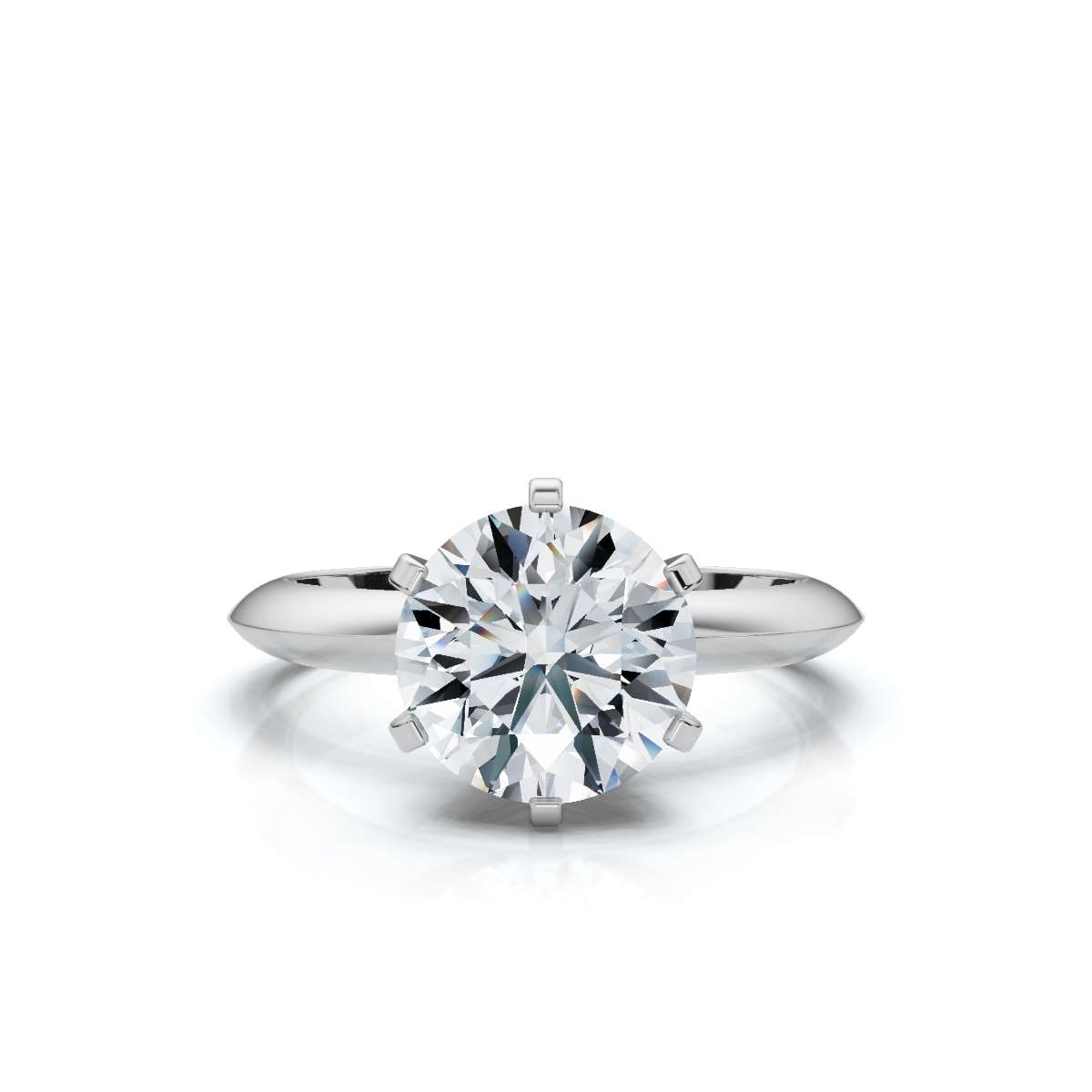 14K White Gold Imogen Solitaire Engagement Ring 