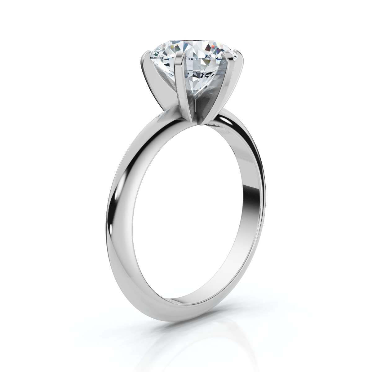 14K White Gold Imogen Solitaire Engagement Ring 
