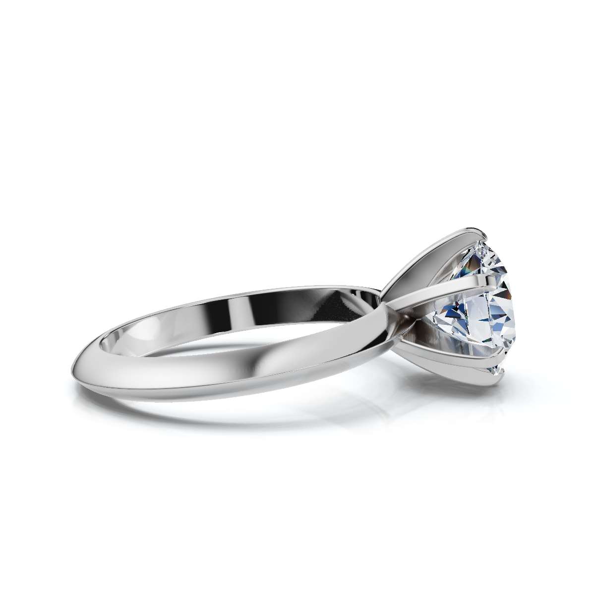 14K White Gold Imogen Solitaire Engagement Ring 