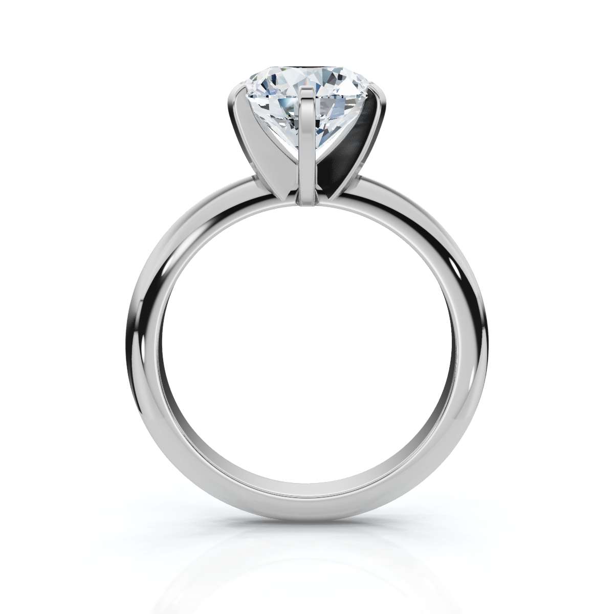 14K White Gold Imogen Solitaire Engagement Ring 