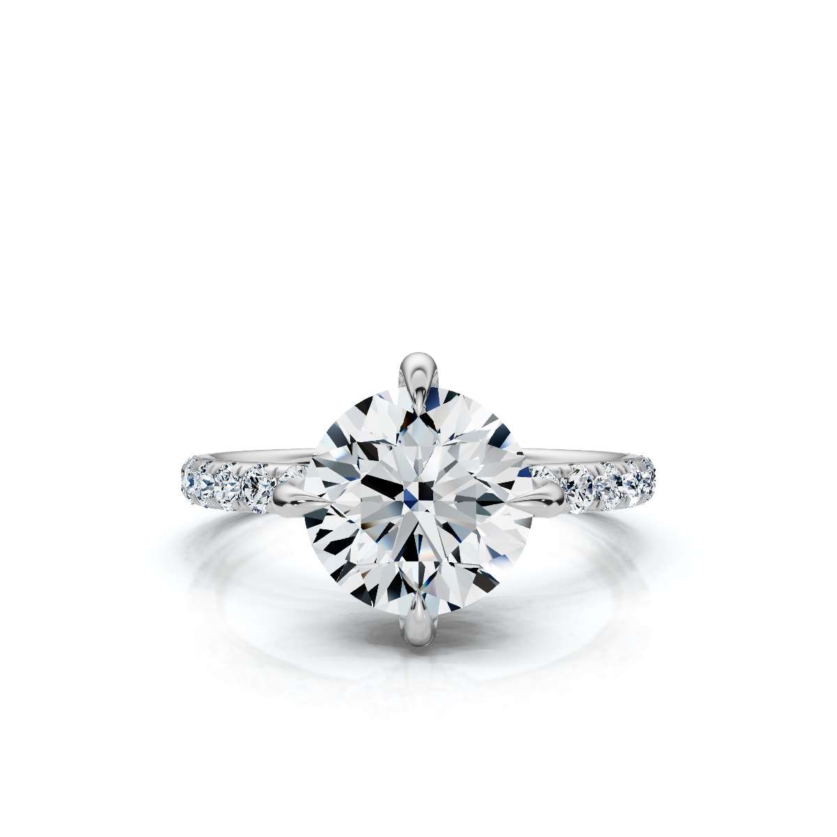 14K White Gold Myley Accents Lab Grown Diamond Ring (1/2 ct. tw)