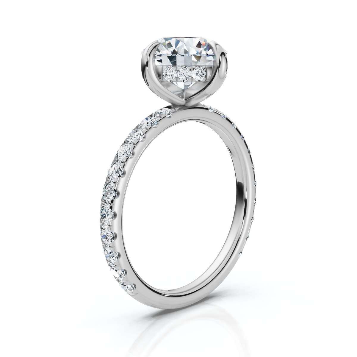14K White Gold Myley Accents Lab Grown Diamond Ring (1/2 ct. tw)