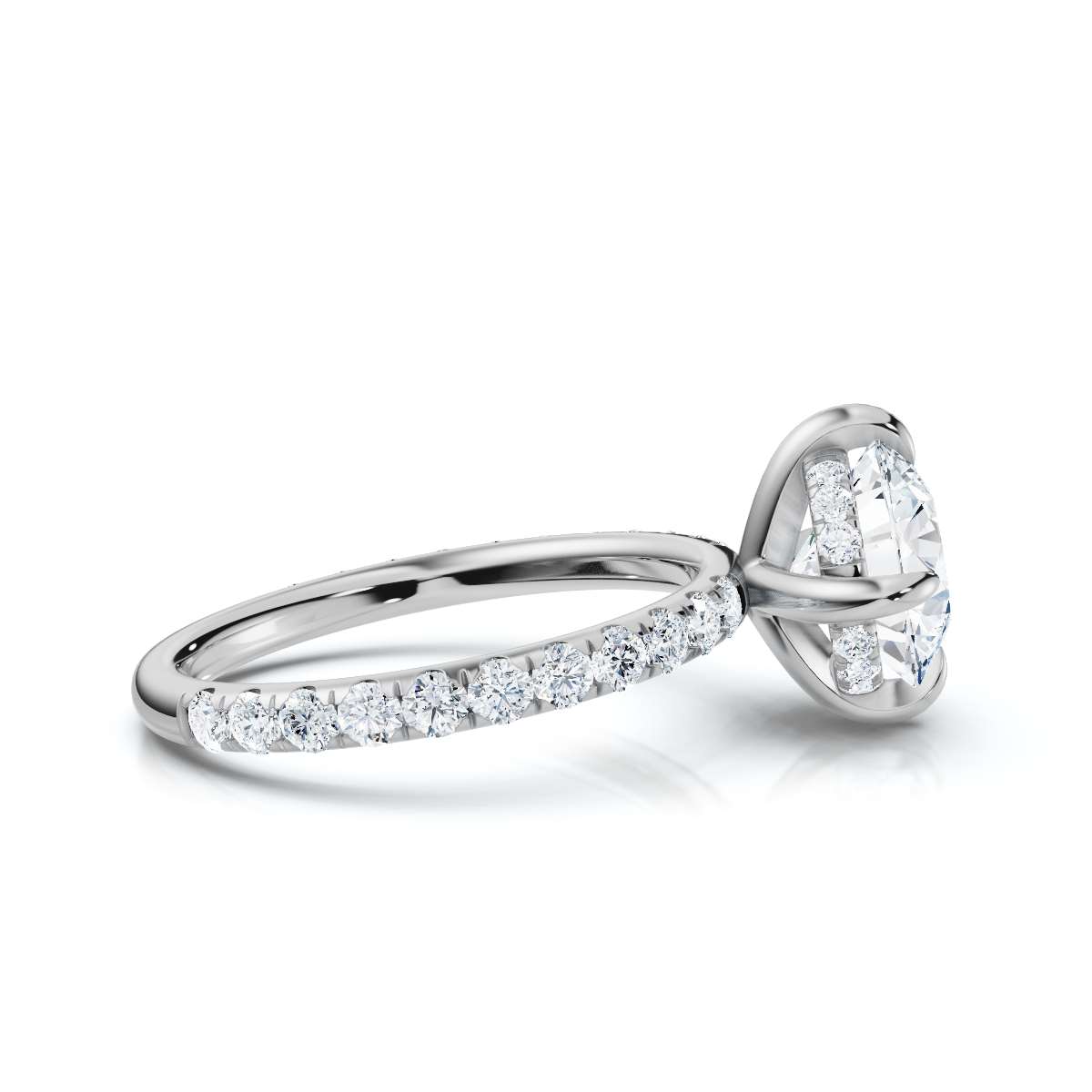 14K White Gold Myley Accents Lab Grown Diamond Ring (1/2 ct. tw)