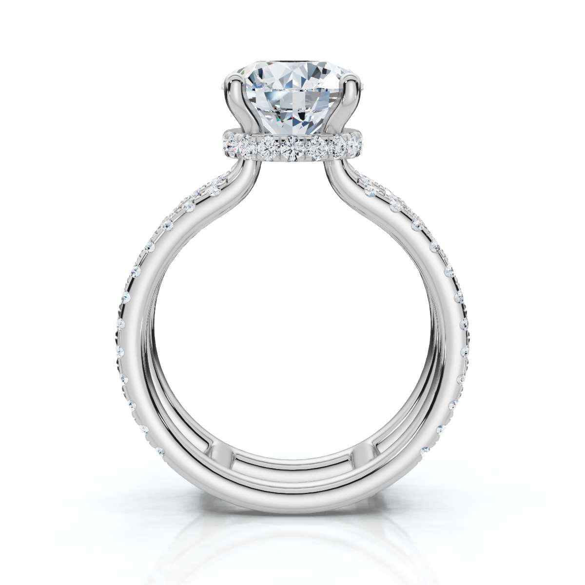 14K White Gold Halia Split Shank Lab Grown Diamond Ring (2/3 ct. tw)