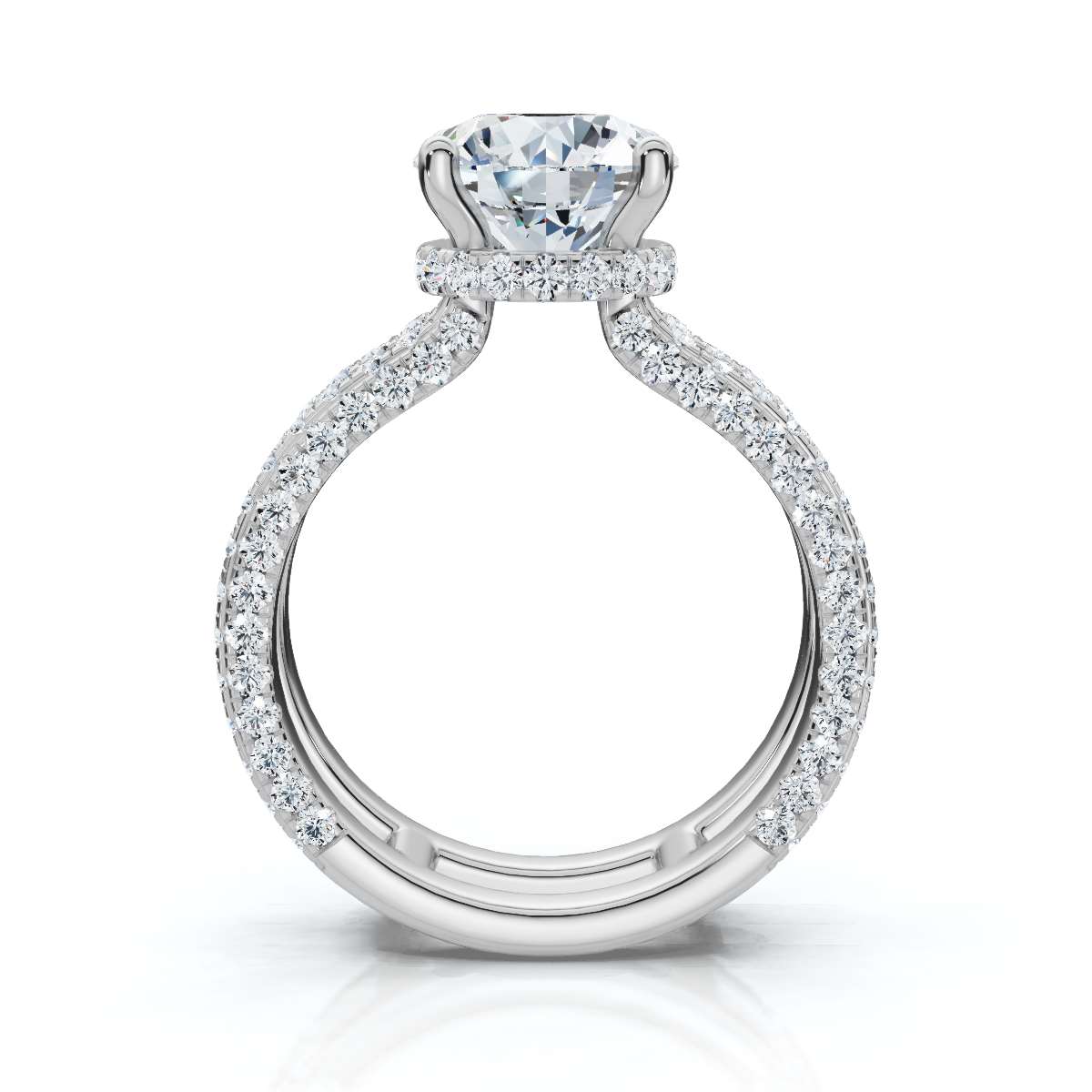 14K White Gold Tania Split Shank Lab Grown Diamond Ring (5/6 ct. tw)