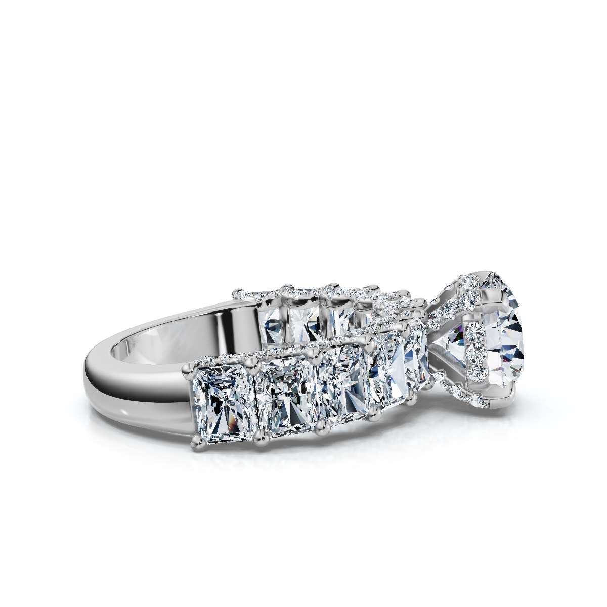 14K White Gold Solene Lab Grown Diamond Ring (3 1/10 ct. tw)