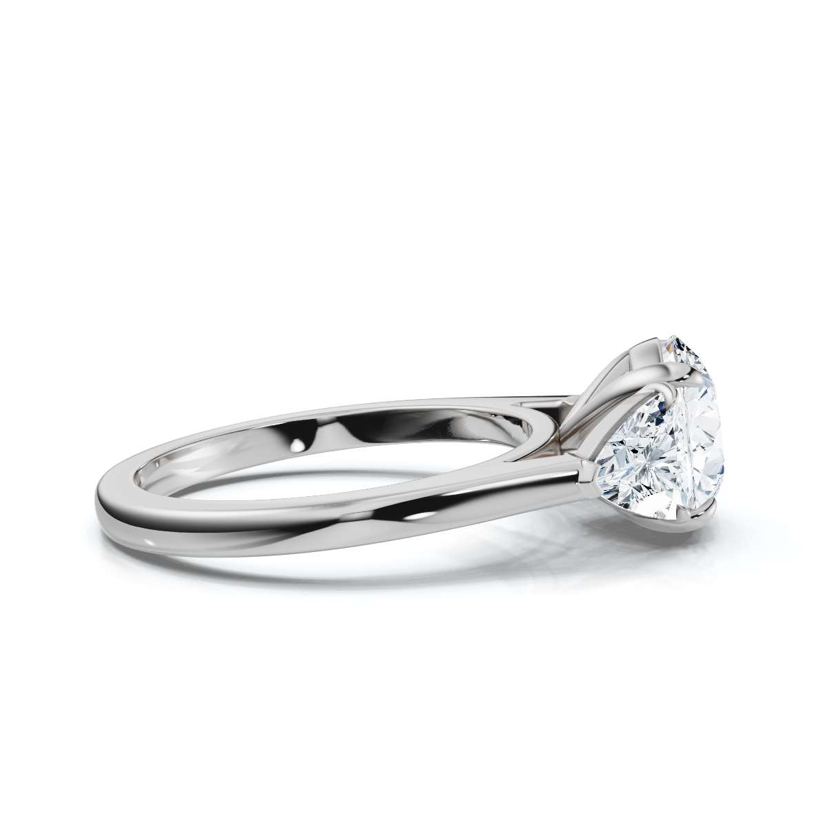 14K White Gold Isolde Three Stone Lab Grown Diamond Ring (2/3 ct. tw)