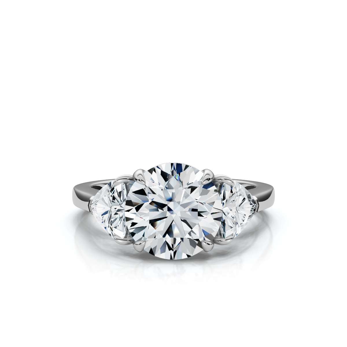 14K White Gold Isolde Three Stone Lab Grown Diamond Ring (3/4 ct. tw)