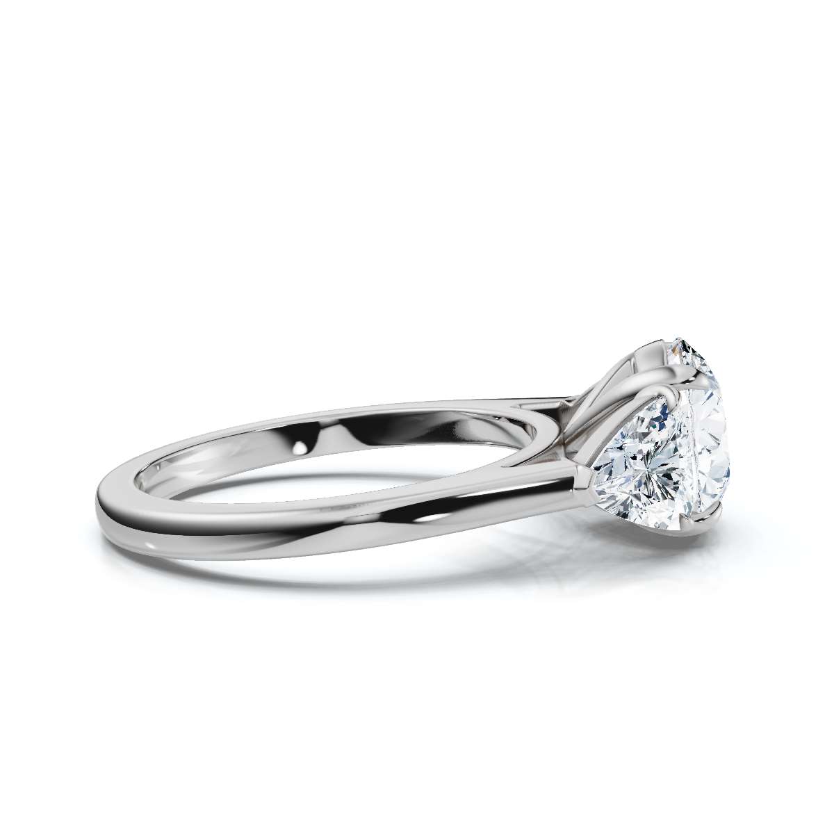 14K White Gold Isolde Three Stone Lab Grown Diamond Ring (3/4 ct. tw)