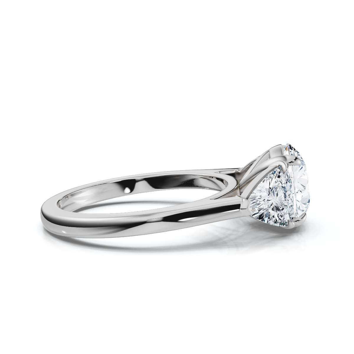 14K White Gold Isolde Three Stone Lab Grown Diamond Ring (4/5 ct. tw)