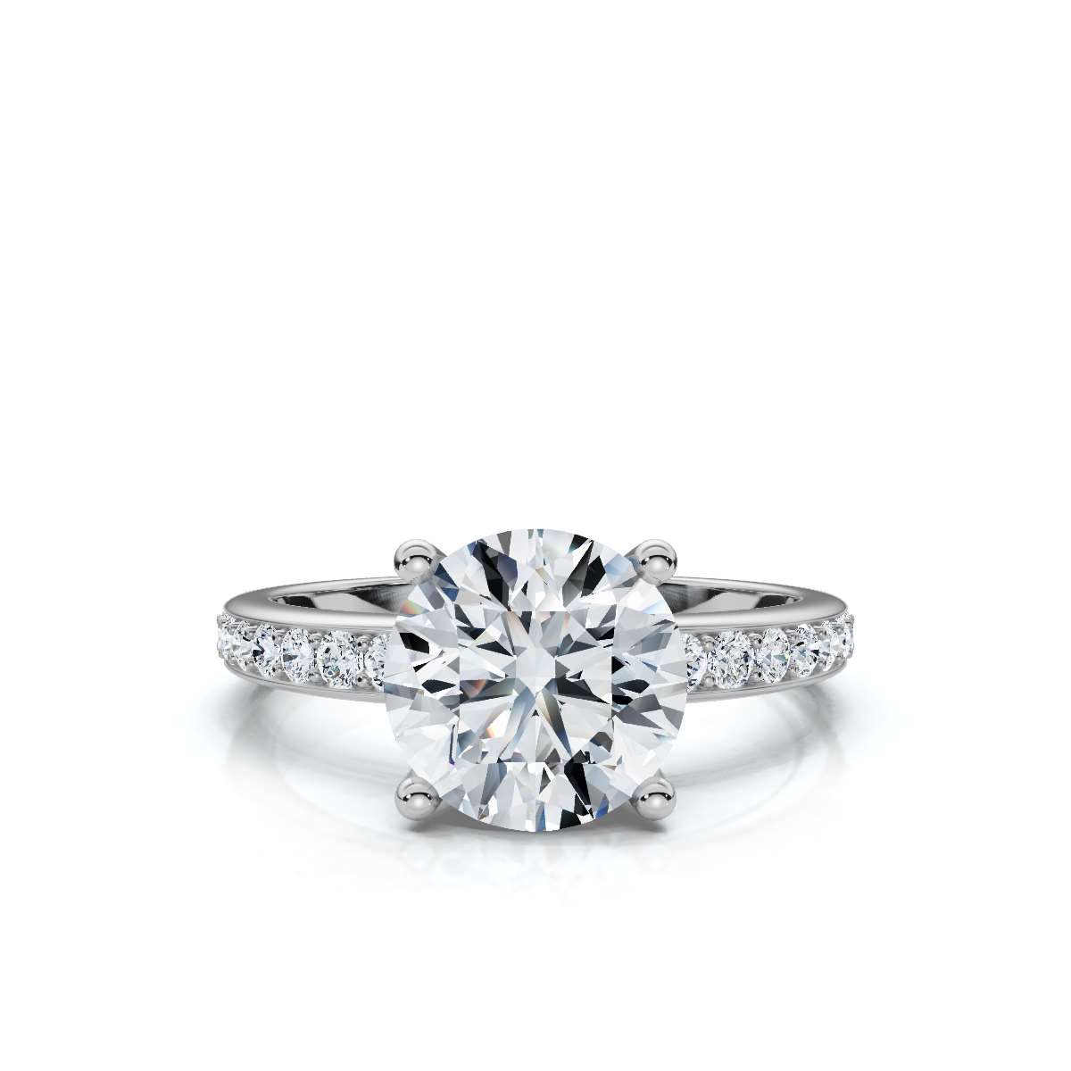 14K White Gold Lurice Accents Lab Grown Diamond Ring (1/5 ct. tw)