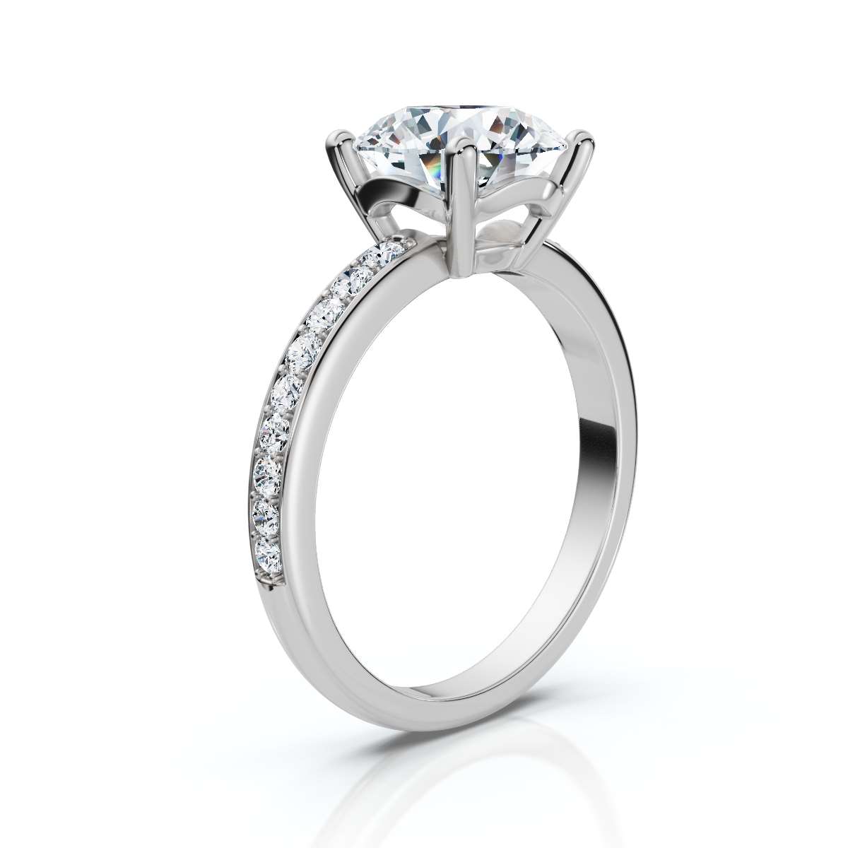 14K White Gold Lurice Accents Lab Grown Diamond Ring (1/5 ct. tw)