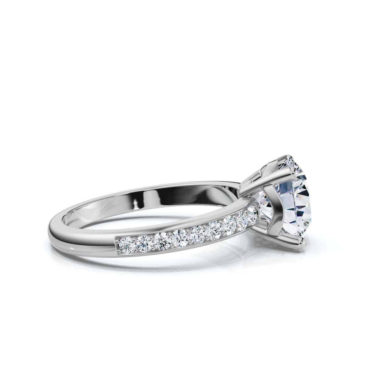 14K White Gold Lurice Accents Lab Grown Diamond Ring (1/5 ct. tw)