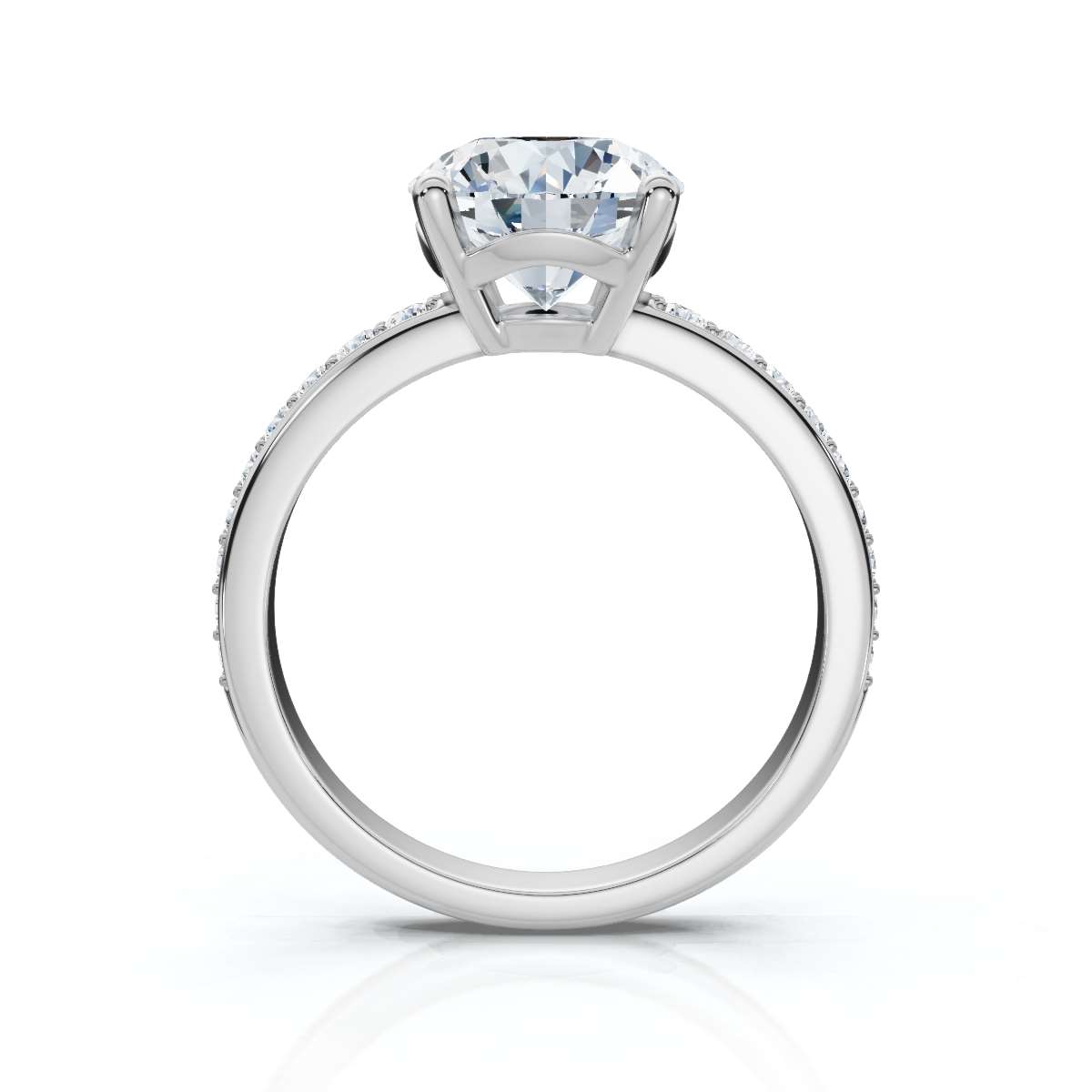 14K White Gold Lurice Accents Lab Grown Diamond Ring (1/5 ct. tw)