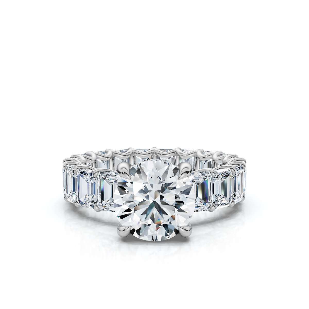 14K White Gold Wayan Hidden Accents Lab Grown Diamond Ring (3 3/4 ct. tw)