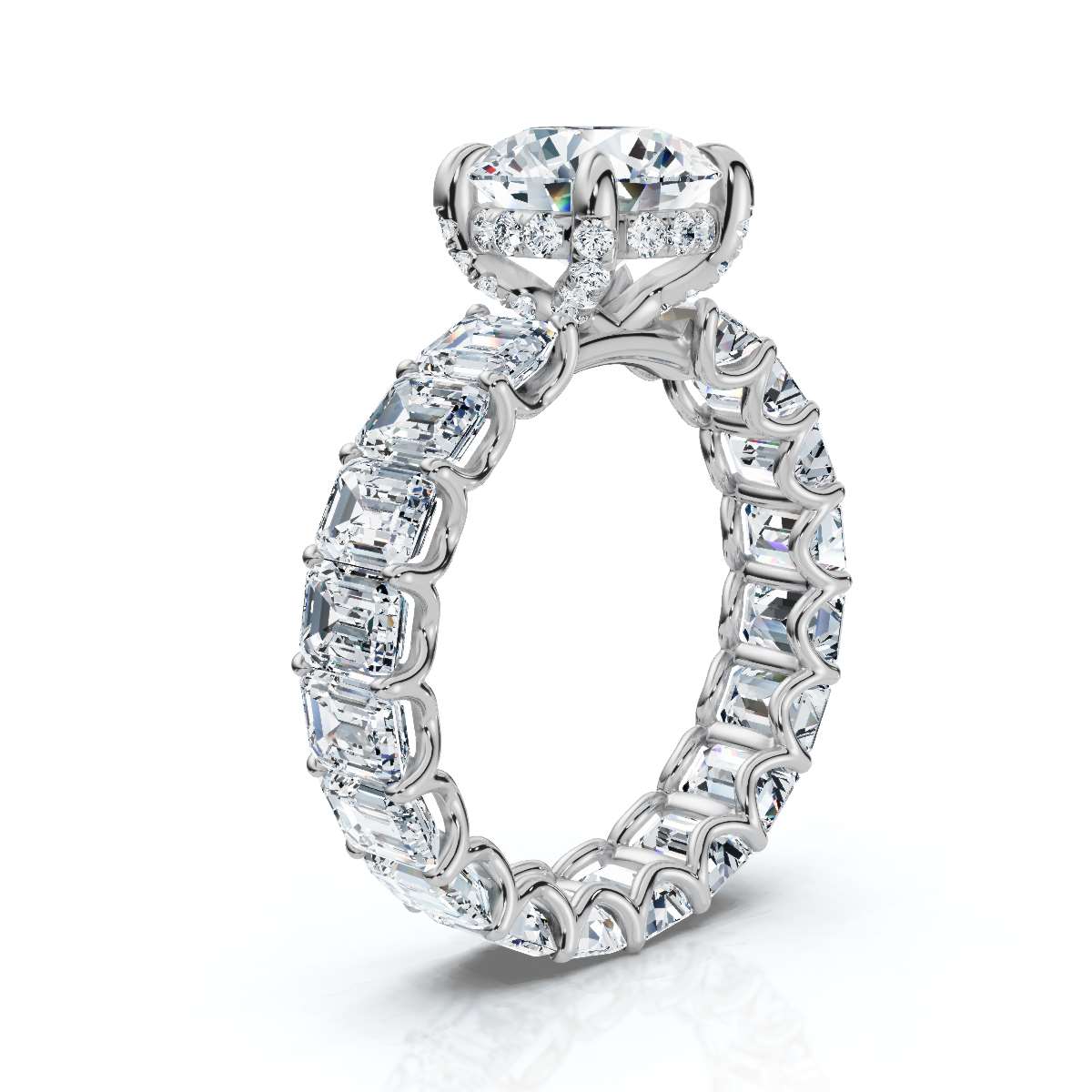 14K White Gold Wayan Hidden Accents Lab Grown Diamond Ring (3 3/4 ct. tw)