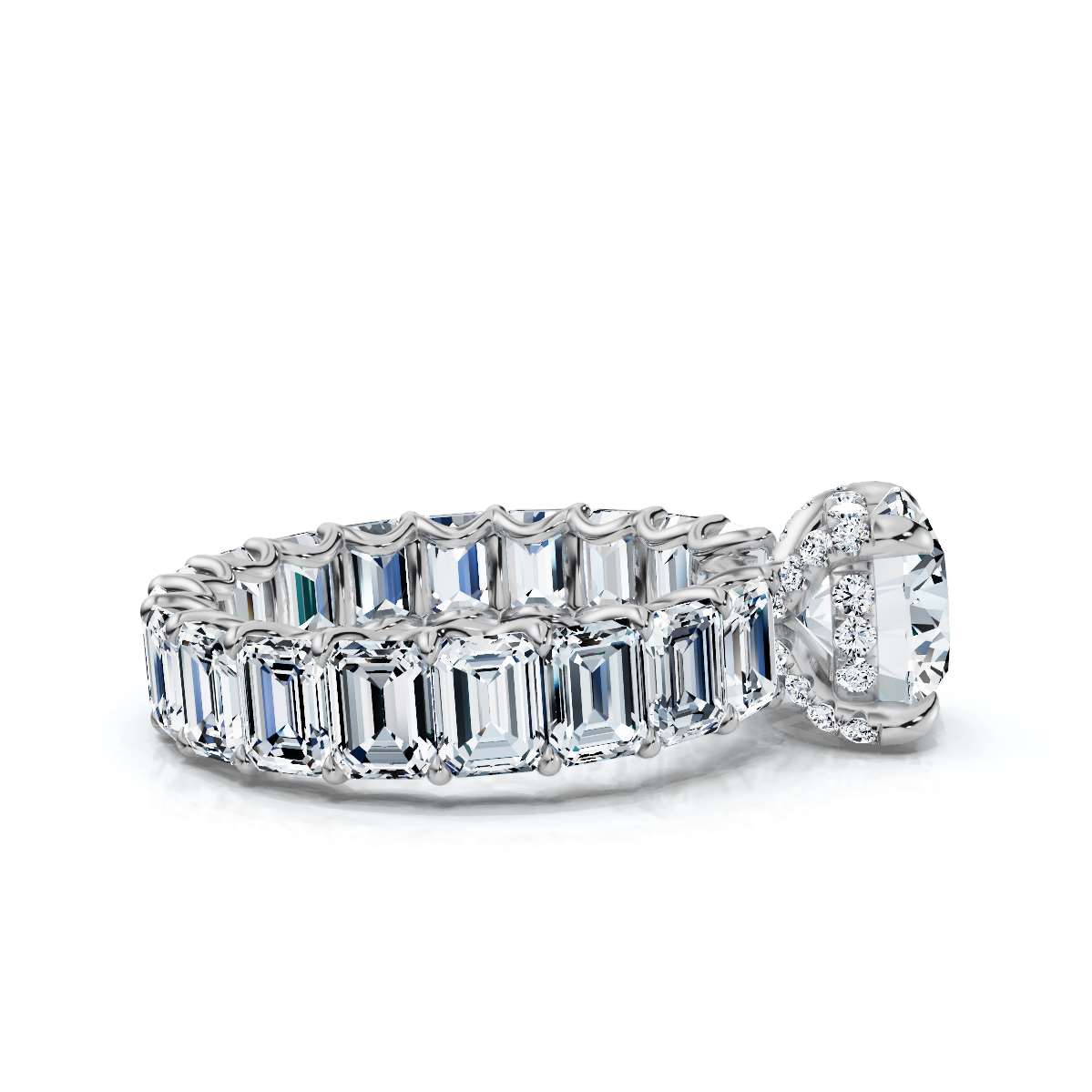 14K White Gold Wayan Hidden Accents Lab Grown Diamond Ring (3 3/4 ct. tw)