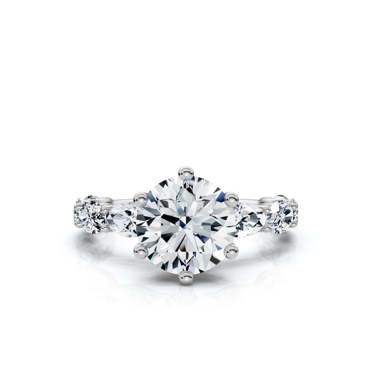 14K White Gold Lesia Accents Lab Grown Diamond Ring (2 ct. tw)