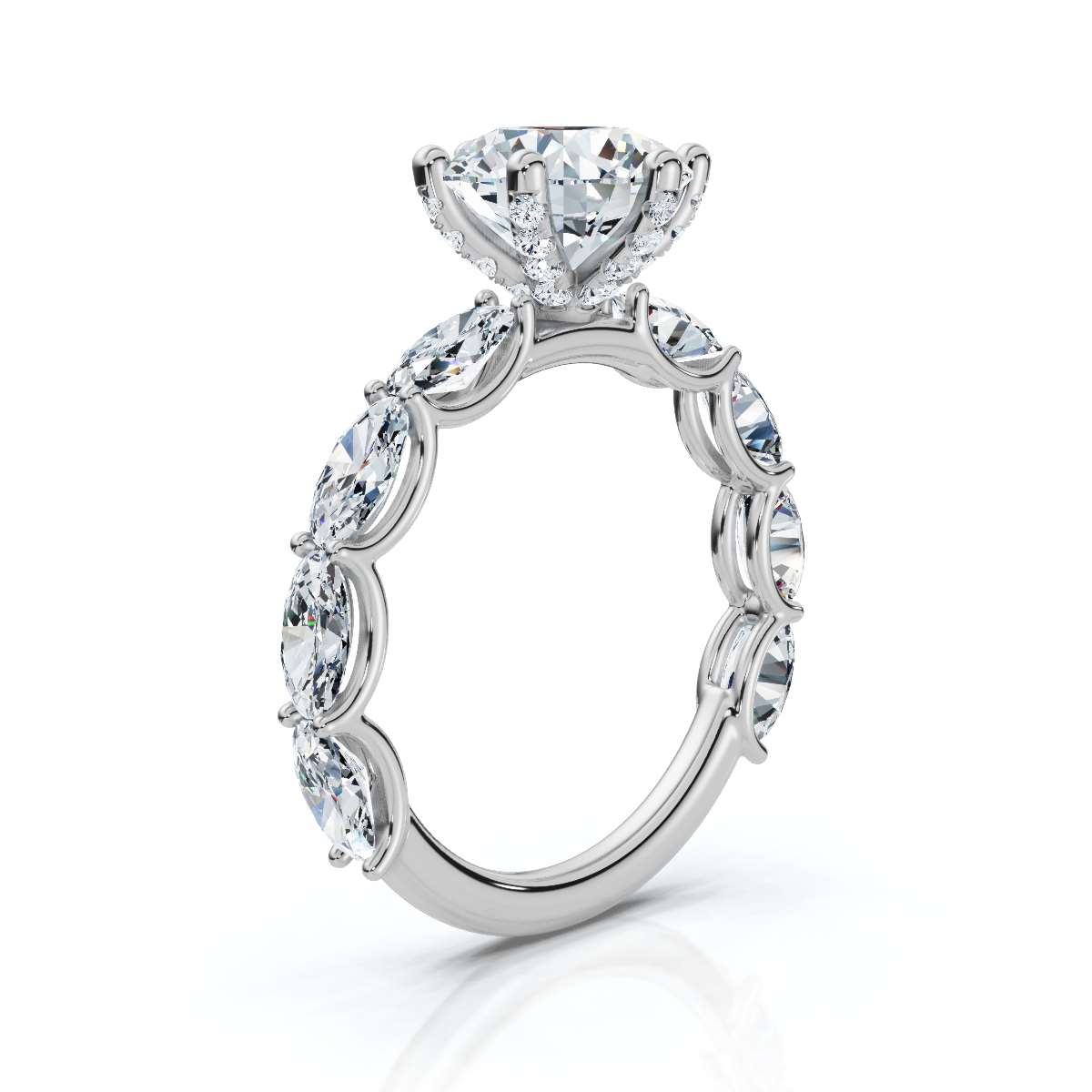 14K White Gold Lesia Accents Lab Grown Diamond Ring (2 ct. tw)